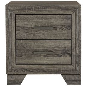 Wright Brown Oak 2 Drawer Nightstand