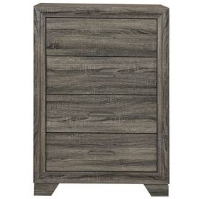 Wright Brown Oak 4 Drawer Chest