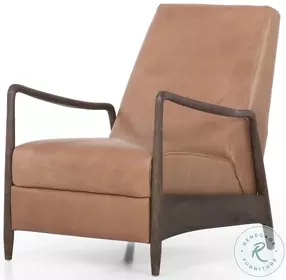 Braden Dakota Warm Taupe Leather Recliner