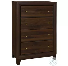 Welsley Walnut 4 Drawer Chest