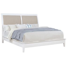 Bexhill White King Upholstered Panel Bed