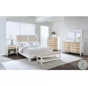 Bexhill White Upholstered Panel Bedroom Set