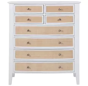 Bexhill White 8 Drawer Chest