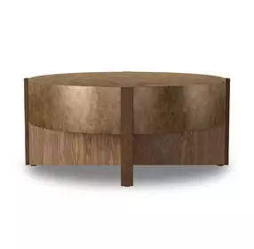 Bingham Antiqued Brass Aluminum Coffee Table