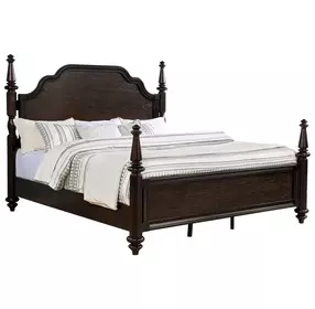 Andover Dark Oak King Poster Bed
