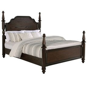 Andover Dark Oak California King Poster Bed