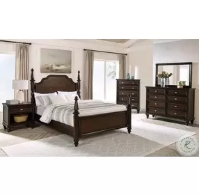 Andover Dark Oak Poster Bedroom Set