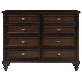 Andover Dark Oak 8 Drawer Dresser