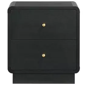 Cavelle Black 2 Drawer Nightstand