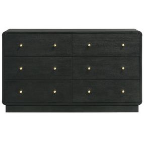 Cavelle Black 6 Drawer Dresser