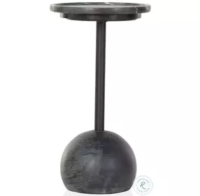 Viola Black Marble Accent Table