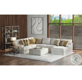 Tori Birch 154" RAF Sectional with Ottoman