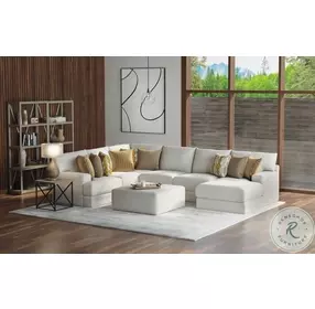 Tori Birch 154" RAF Sectional with Ottoman