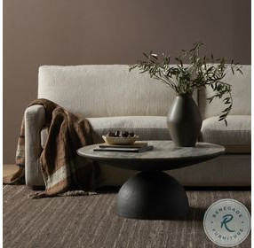 Corbett River Grey Marble Round Occassional Table Set