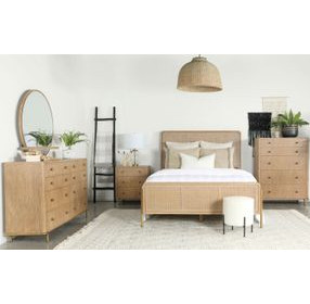 Arini Sand Wash Upholstered Panel Bedroom Set