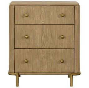 Arini Sand Wash 3 Drawer Nightstand