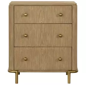 Arini Sand Wash 3 Drawer Nightstand