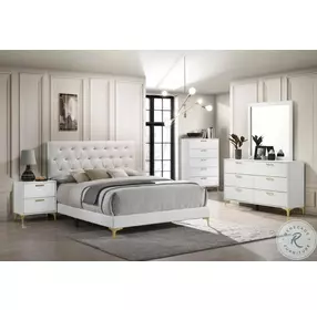 Kendall White Tufted Upholstered Upholstered Panel Bedroom Set