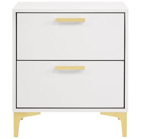 Kendall White 2 Drawer Nightstand