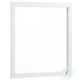 Kendall White Square Mirror