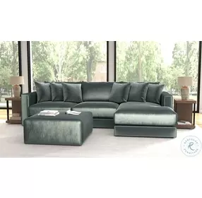 Remington Pine RAF Sectional With Ottoman