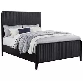 Brookmead Black Queen Panel Bed