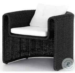 Tucson Vintage Coal Performance Fabric Woven Outdoor Chair