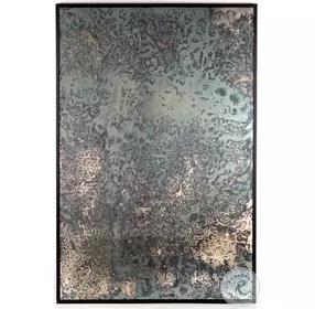 Acid Wash Iron Matte Black Floor Mirror