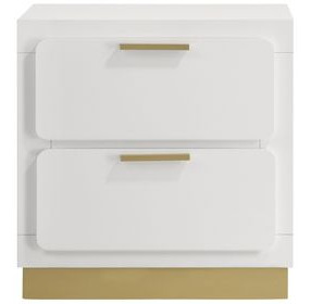 Caraway White 2 Drawer Nightstand