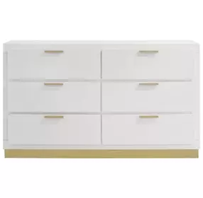 Caraway White 6 Drawer Dresser