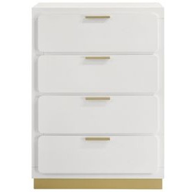 Caraway White 4 Drawer Chest