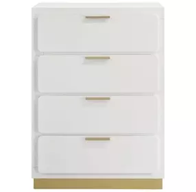 Caraway White 4 Drawer Chest