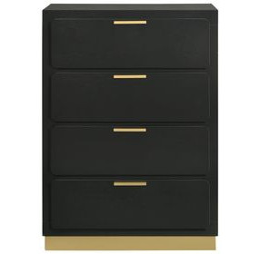 Caraway Black 4 Drawer Chest
