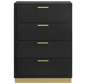 Caraway Black 4 Drawer Chest