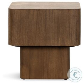 Blanco Warm Umber Burl Square End Table
