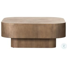 Blanco Warm Umber Burl Square Coffee Table