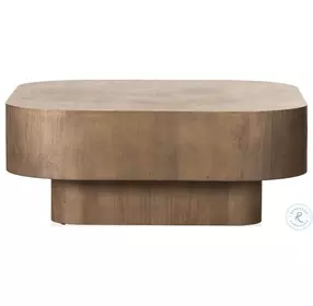 Blanco Warm Umber Burl Square Coffee Table