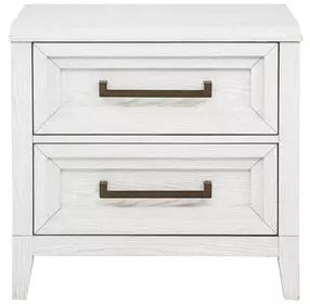 Marielle Distressed White Nightstand