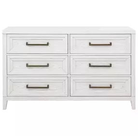 Marielle Distressed White Dresser