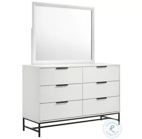Sonora White 6 Drawer Dresser With Mirror