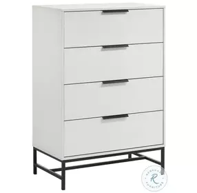 Sonora White 4 Drawer Chest