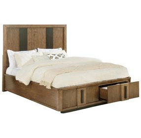 Terrace Ash Brown King Platform Storage Bed