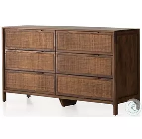 Sydney Brown Wash 6 Drawer Dresser