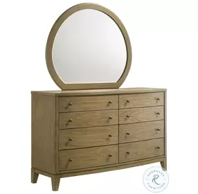 Granada Natural Pine 8 Drawer Dresser With Mirror