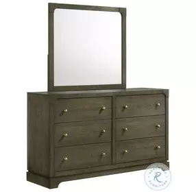 Gran Park Dark Cocoa 6 Drawer Dresser With Mirror