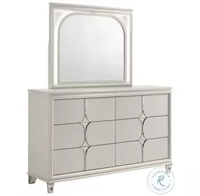 Olivia White 6 Drawer Dresser With Mirror