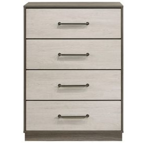 Fenwick Gray Oak And Almond 4 Drawer Chest