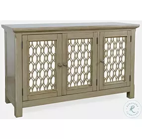 Isabella Champagne 54" Mirrored Accent Cabinet