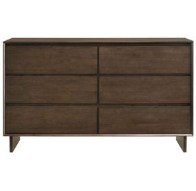 Glenwood Warm Brown 6 Drawer Dresser