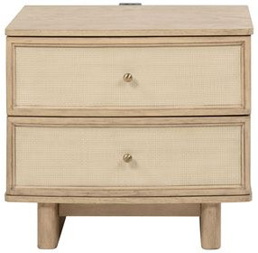 Kailani Beige Oak 2 Drawer Nightstand